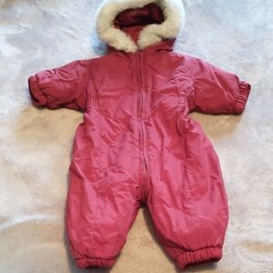 GAP Infant Cream Fleece Hooded One-Piece
